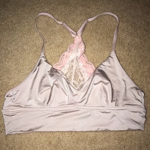 aerie silk lacy bralette
